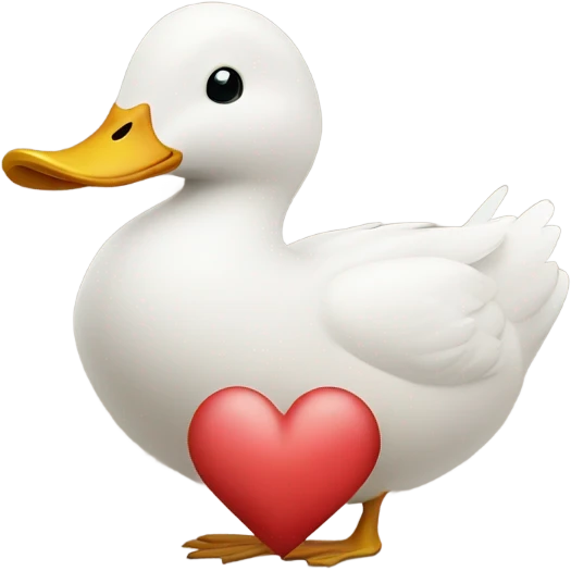 Duck and a heart emoji