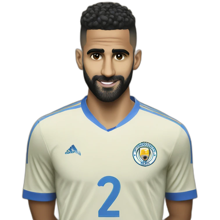 Mahrez avec ballon d’or emoji