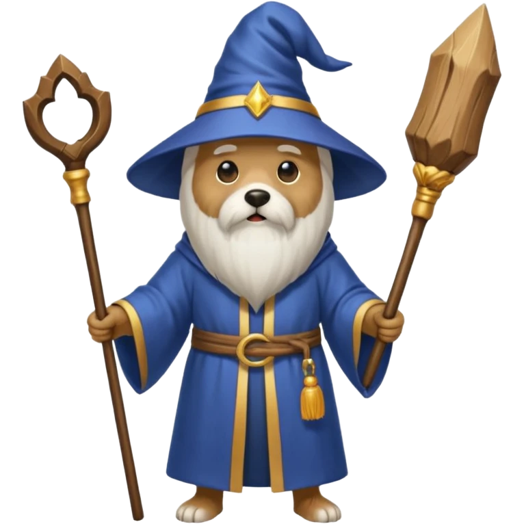 Dog wizard emoji
