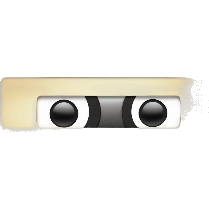 vintage brown cassette for tape recorder emoji