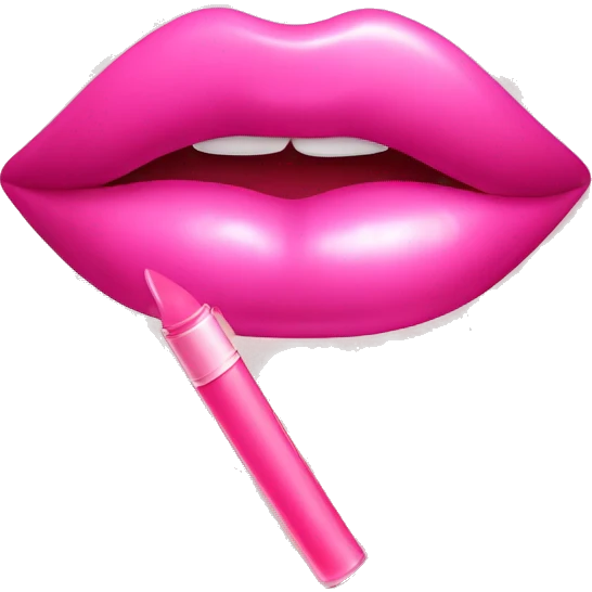 Pink lip gloss emoji