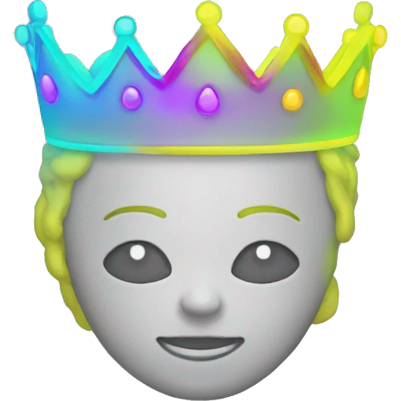 Neon crown  emoji