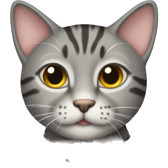 gray tabby cat emoji