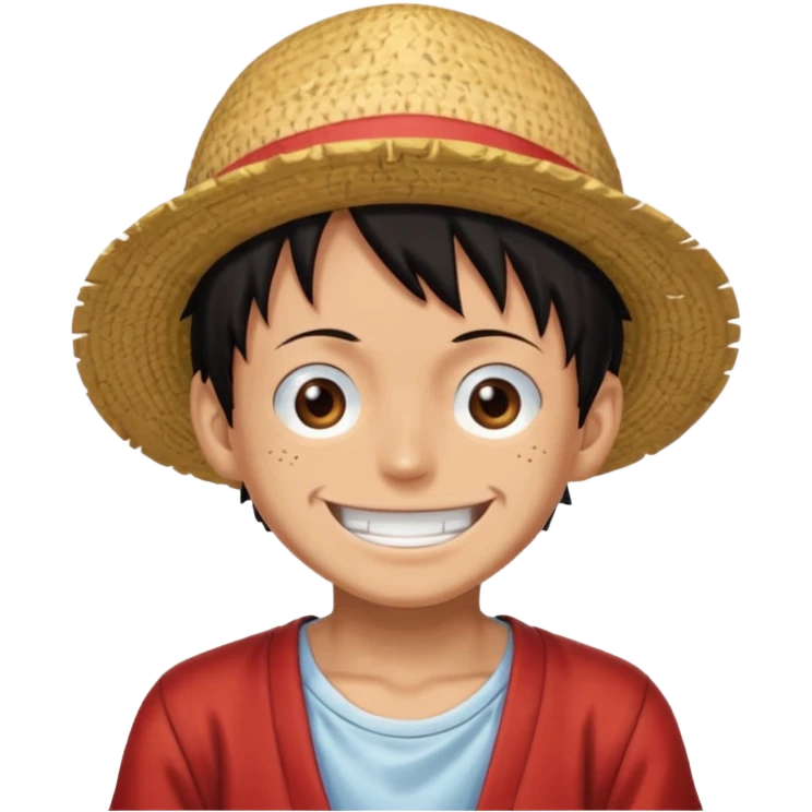 Luffy from one piece smiling  emoji