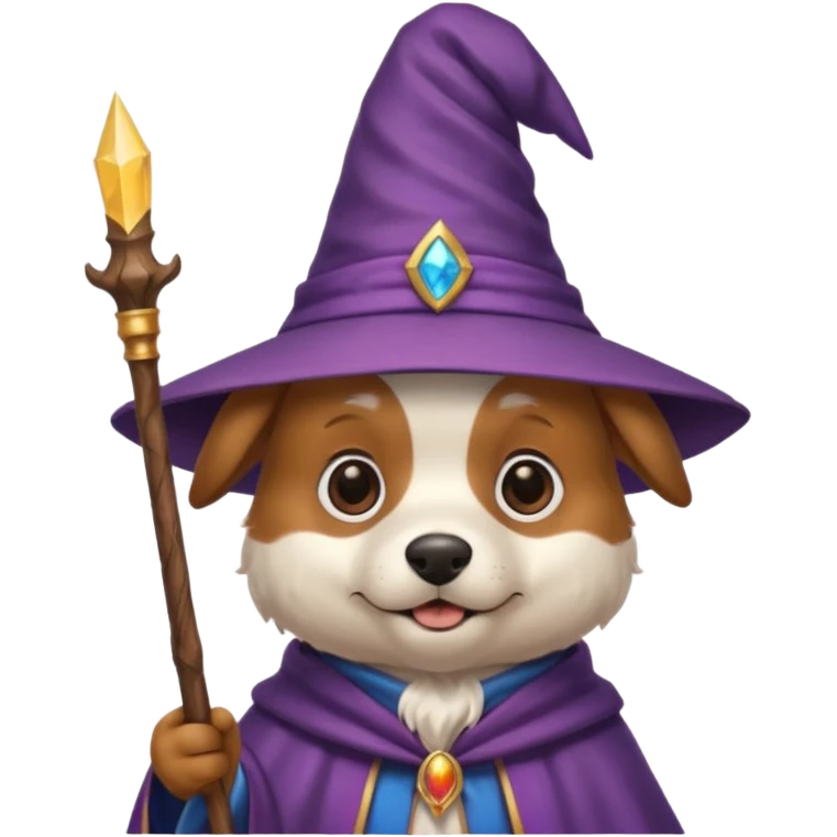 Dog wizard emoji