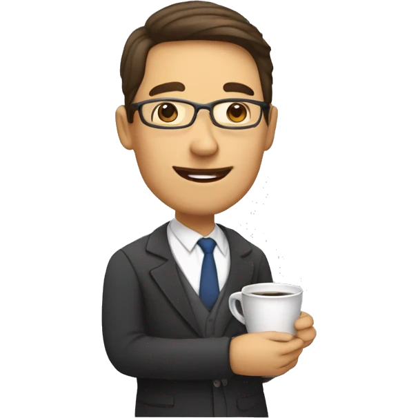 Teacher of English, owner of online school, drinking coffee emoji