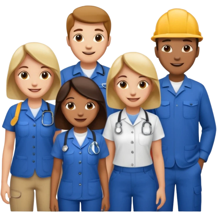 characters in work clothes emoji