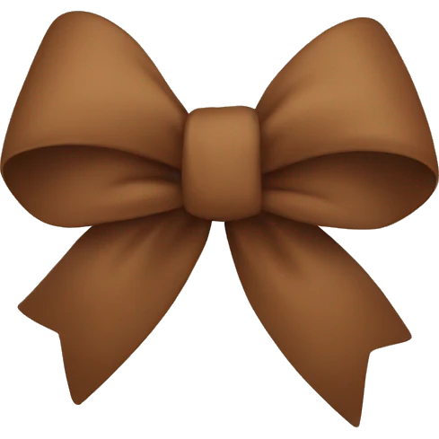 Cute brown bow emoji