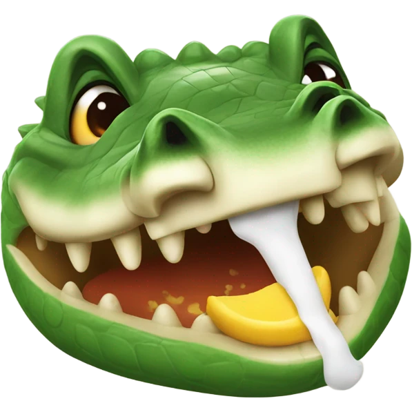 Crocodile eating Panda Express  emoji