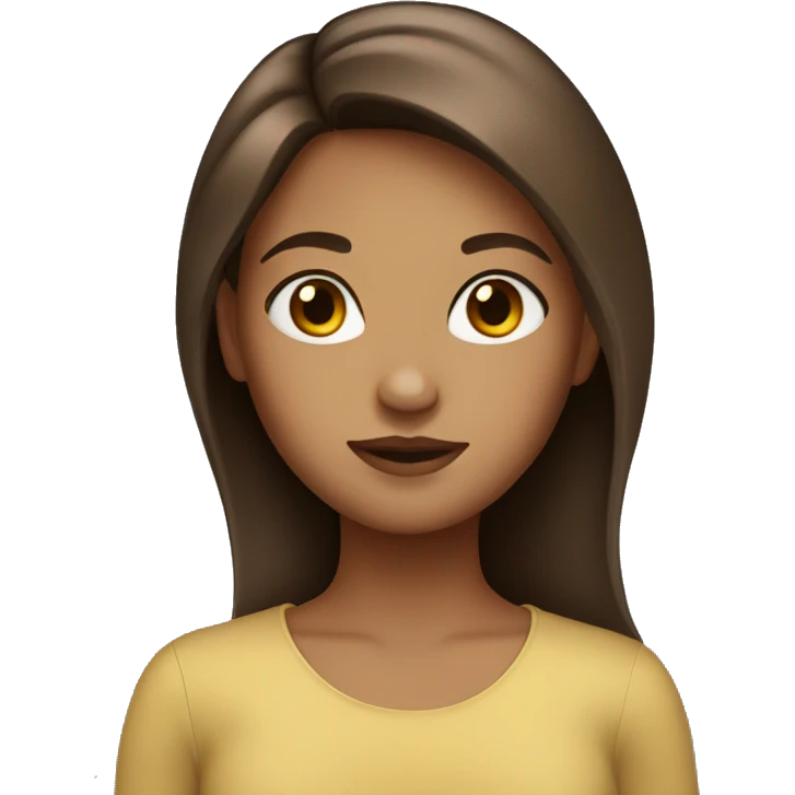 Girl with brown strait Hair emoji