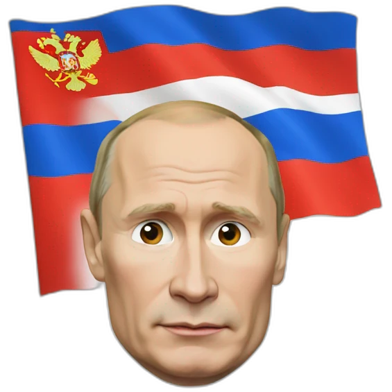 Putin with russian flag emoji