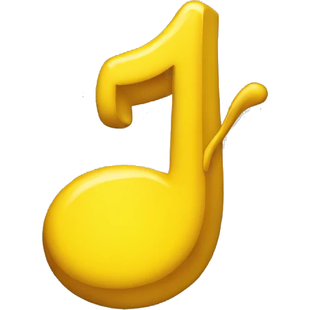a yellow quavers musical note emoji