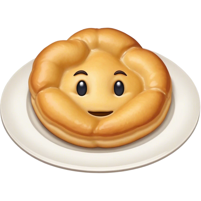 deep fried dough on dish emoji