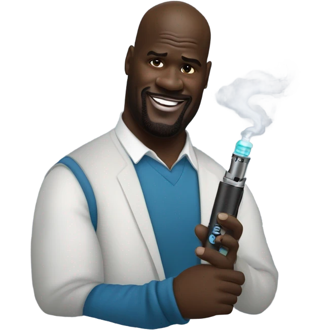 shaq with a vape emoji