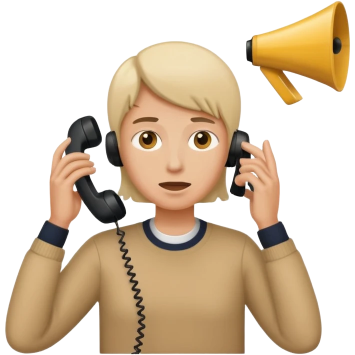 picking up a call that has its signal mixed emoji