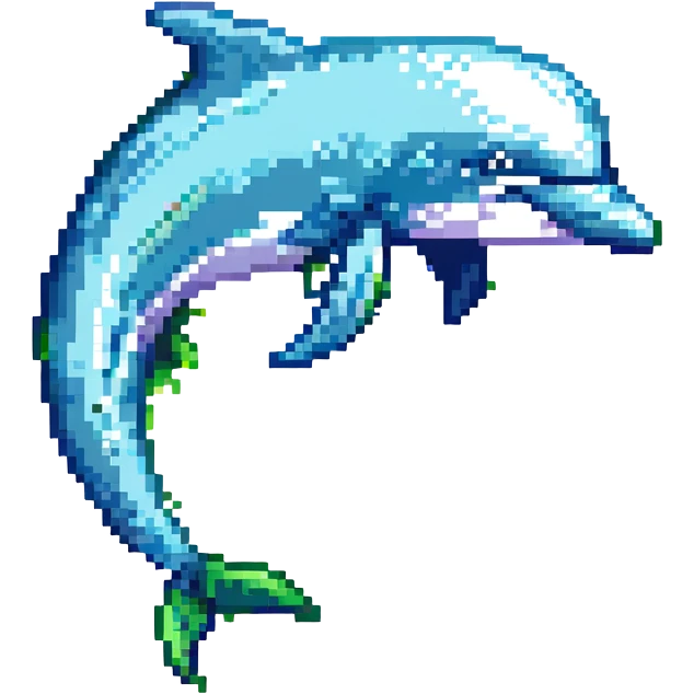 A pink dolphin emoji