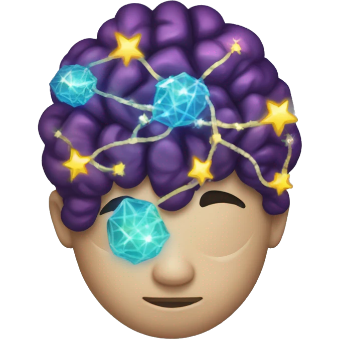 2 brains connected by Sparkles  emoji