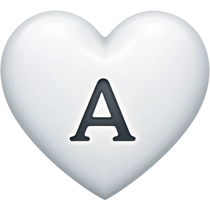 Beyaz kalp içerisininde Aharfi emoji