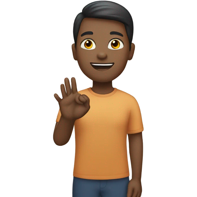 person with ASL emoji