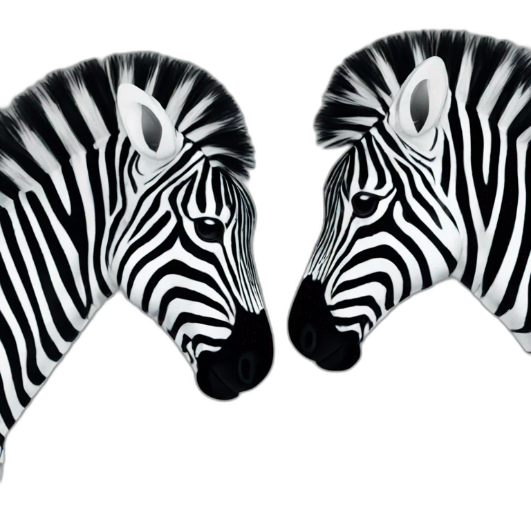 Zebras kissing emoji
