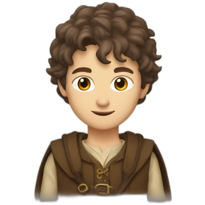 mid age brown short hair hobbit emoji