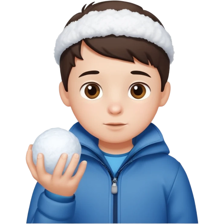 little boy with snowball











 emoji