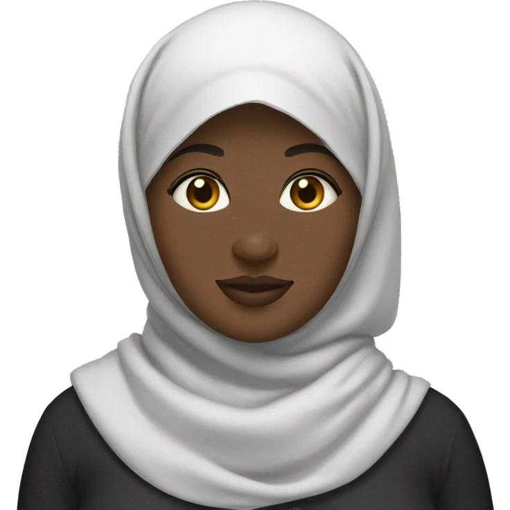 Black Chubby hijabi emoji