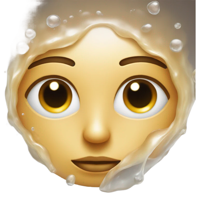 Face covered in liquid emoji