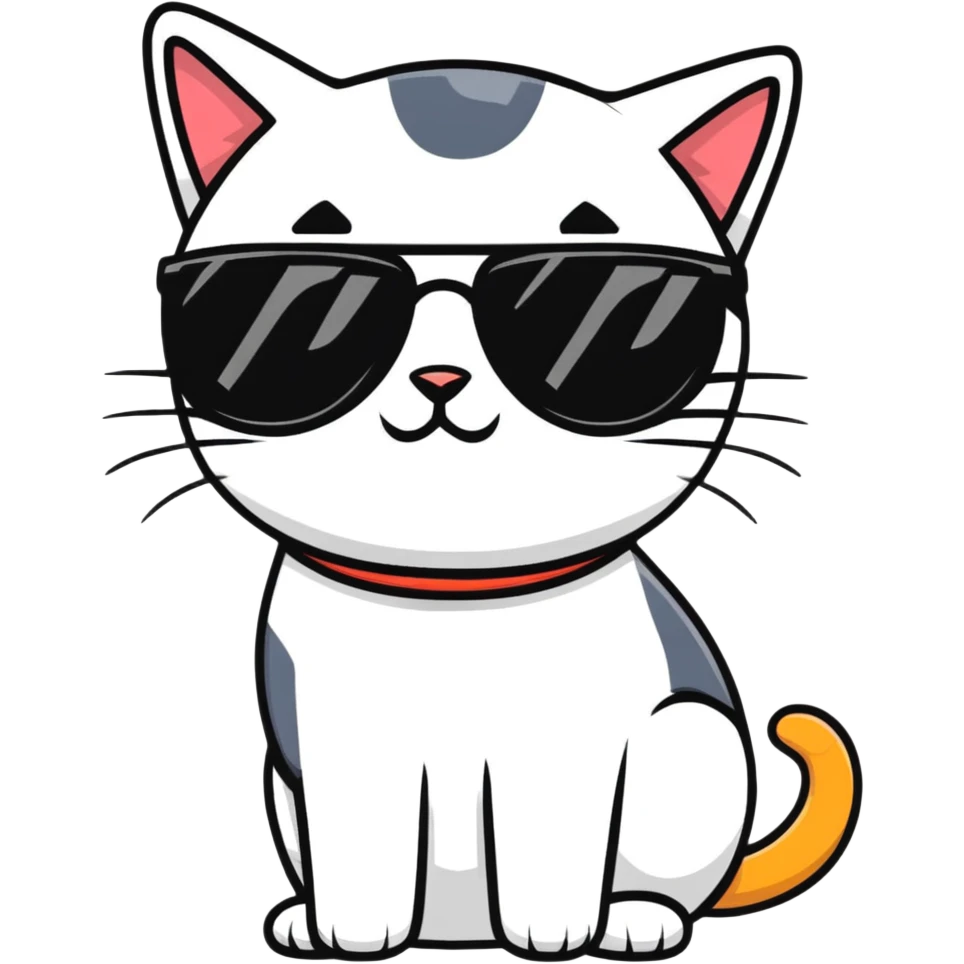 Cat with sunglasses emoji