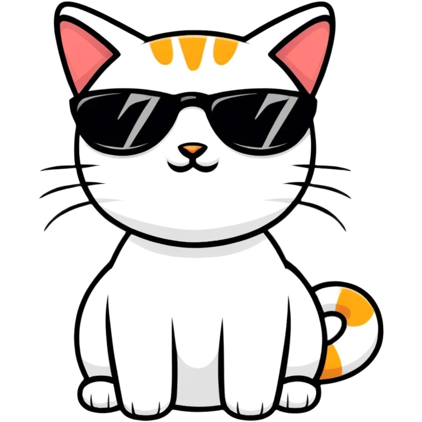 Cat with sunglasses emoji