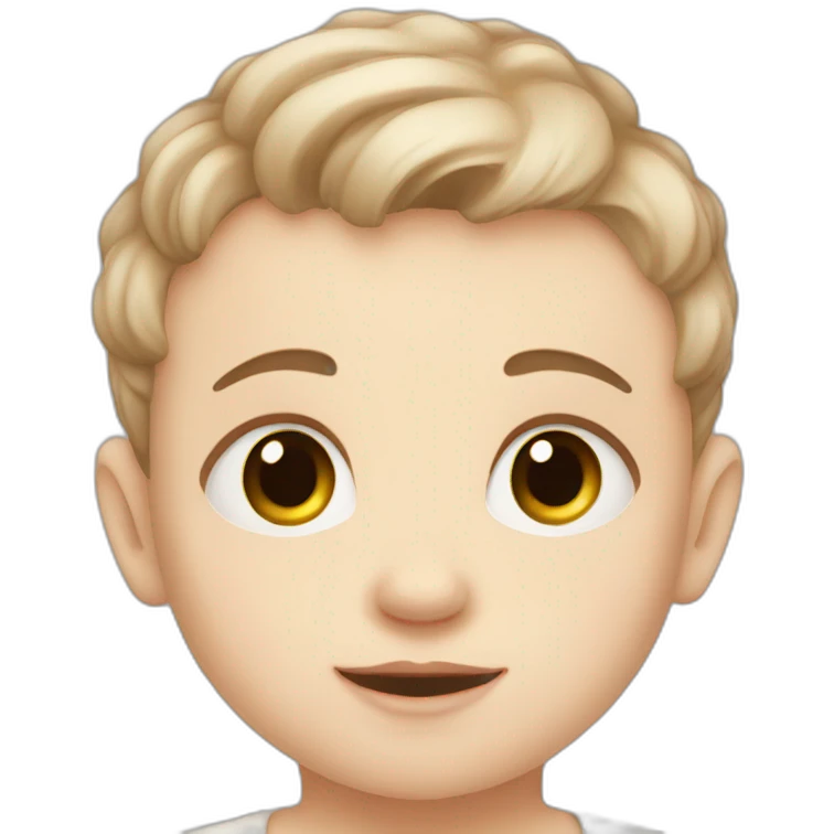 Pale Baby boy with brown eyes emoji