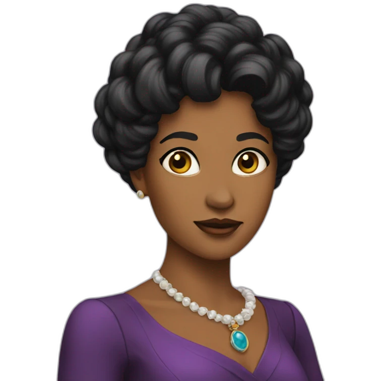 Black hair land baroness emoji