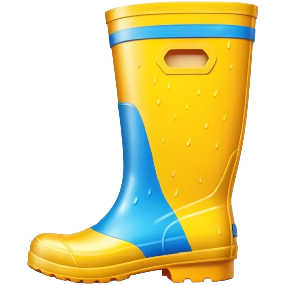 colorful rubber wellington rain boots emoji