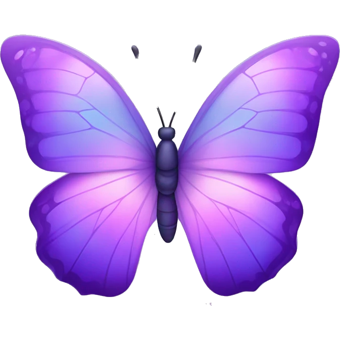 Glowing Pastel purple-gradient nebula butterfly emoji