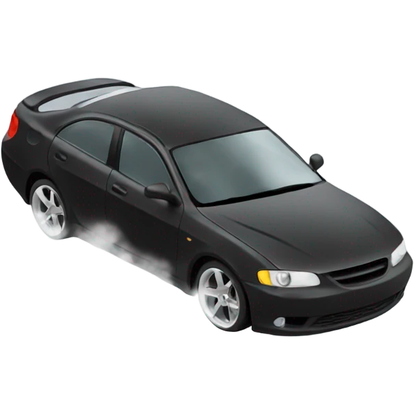 Car doing a burnout emoji