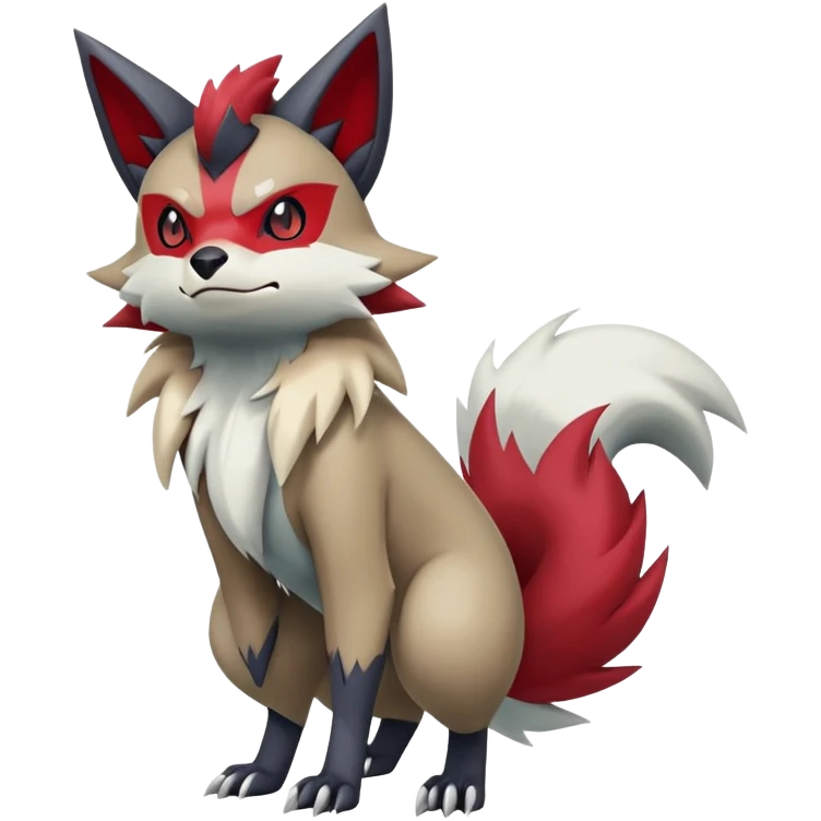 Zangoose-Zorua-Zoroark-hybrid (full body) emoji
