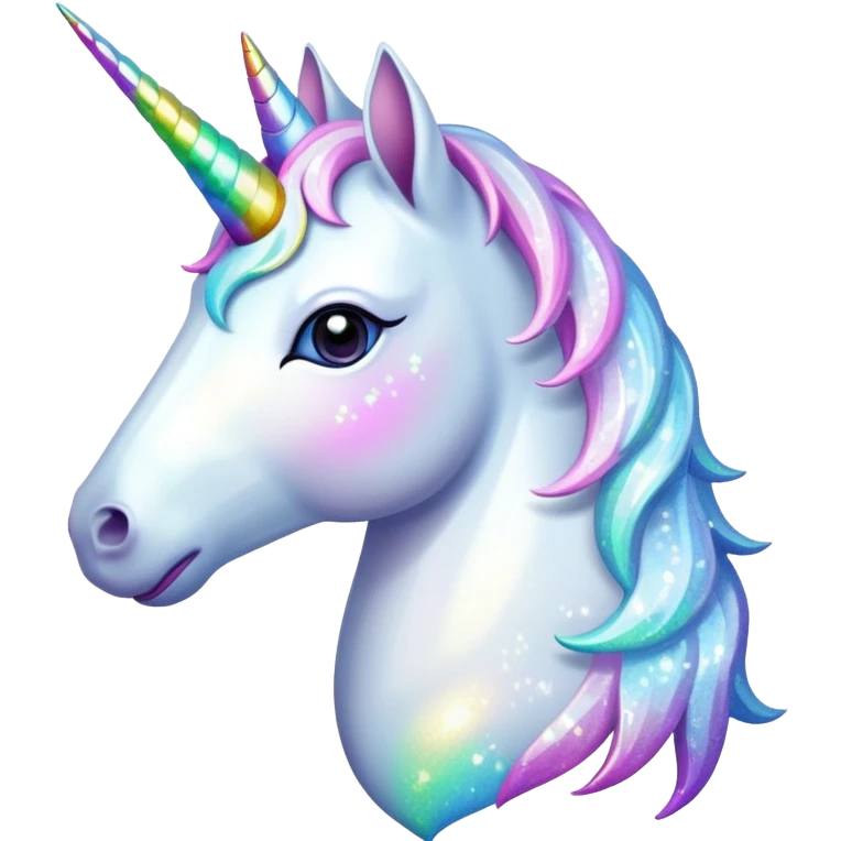 Sparkly White Unicorn emoji