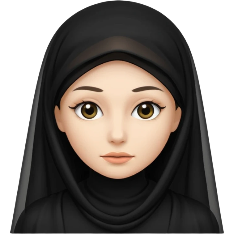 shaman woman in black clothes black veil emoji