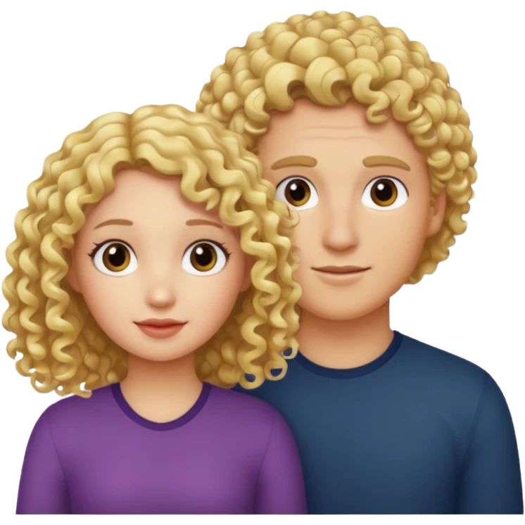 Fille cheveux boucler homme blond cuny emoji