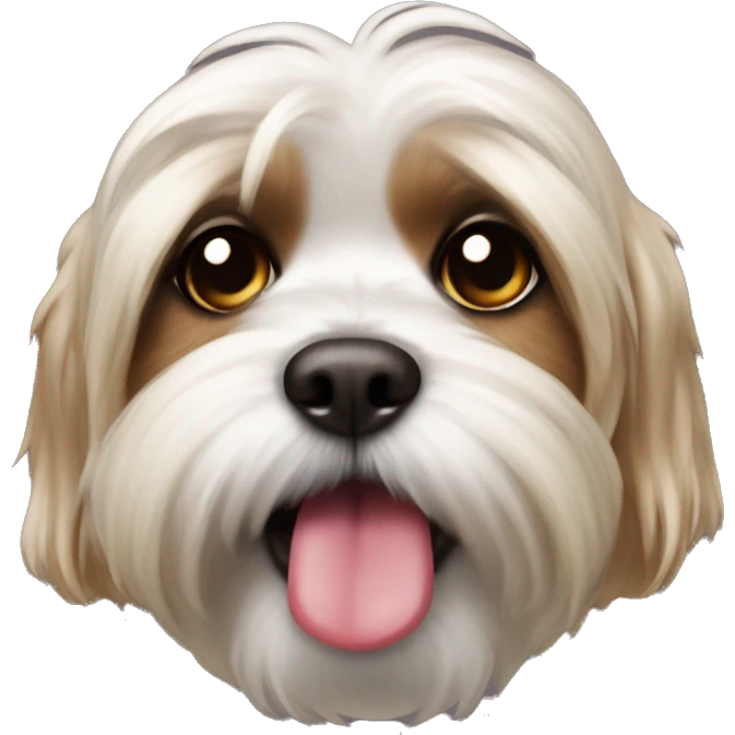 Shitzu with tongue sticking out  emoji