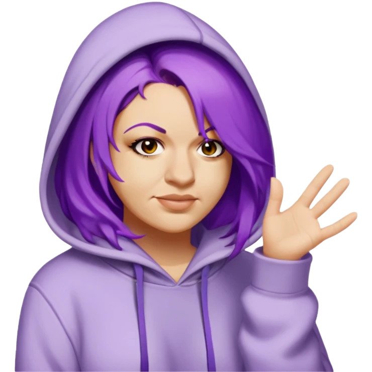 female with hoodie emoji