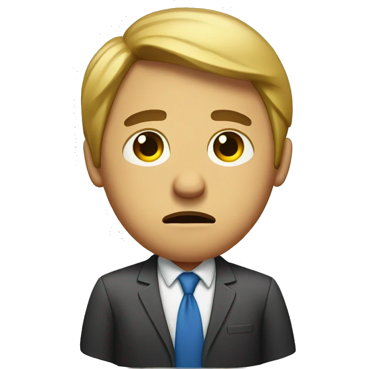 sad man in a work cubicle emoji