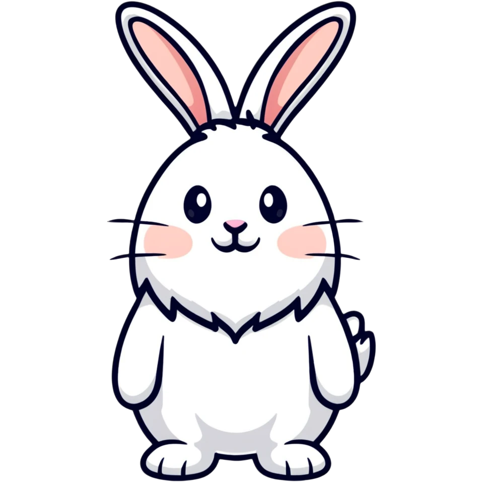 Cute white bunny  emoji