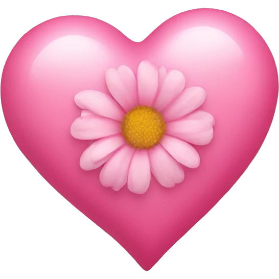 Pink heart with flower emoji