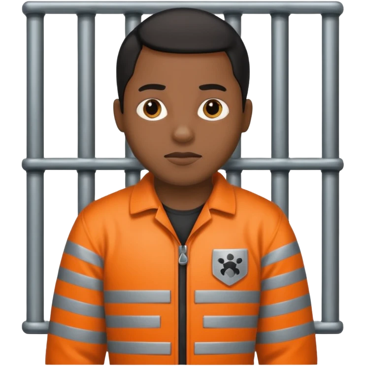 Black person in a jail suit emoji