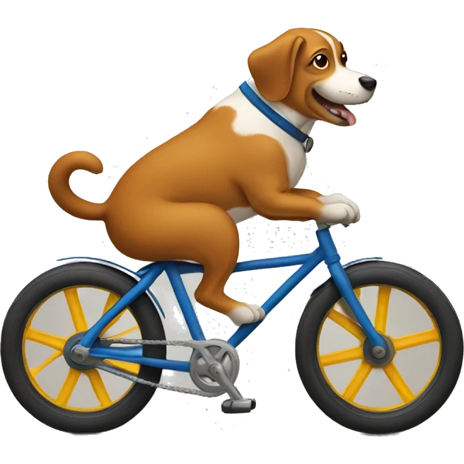 Dog riding bike emoji