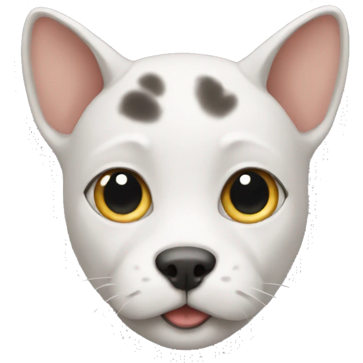 Cat with a dog emoji
