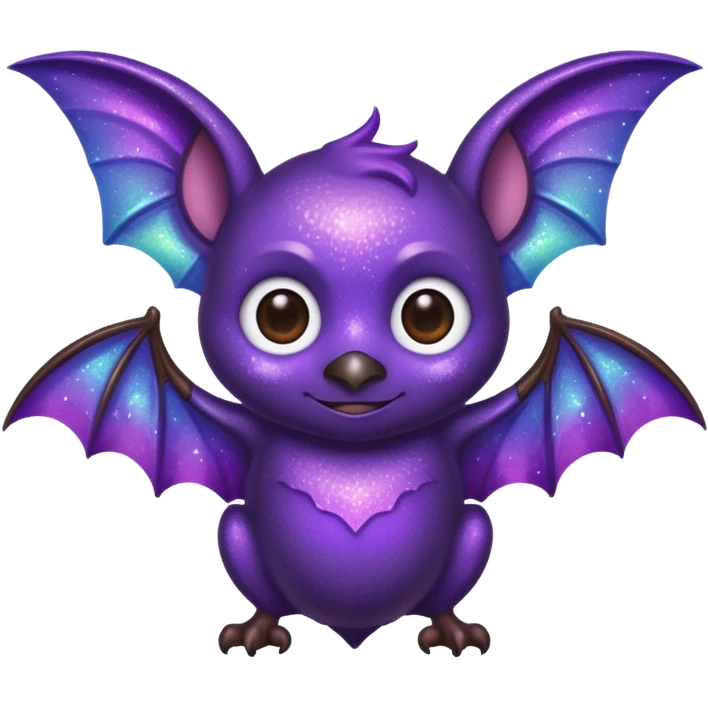 glitter purple bat emoji