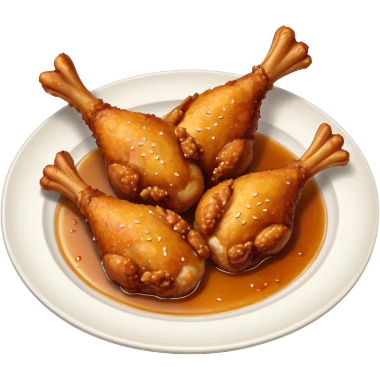 crispy chickens legs on the plate emoji
