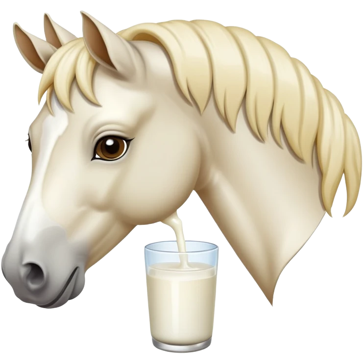 Horse with milk  emoji